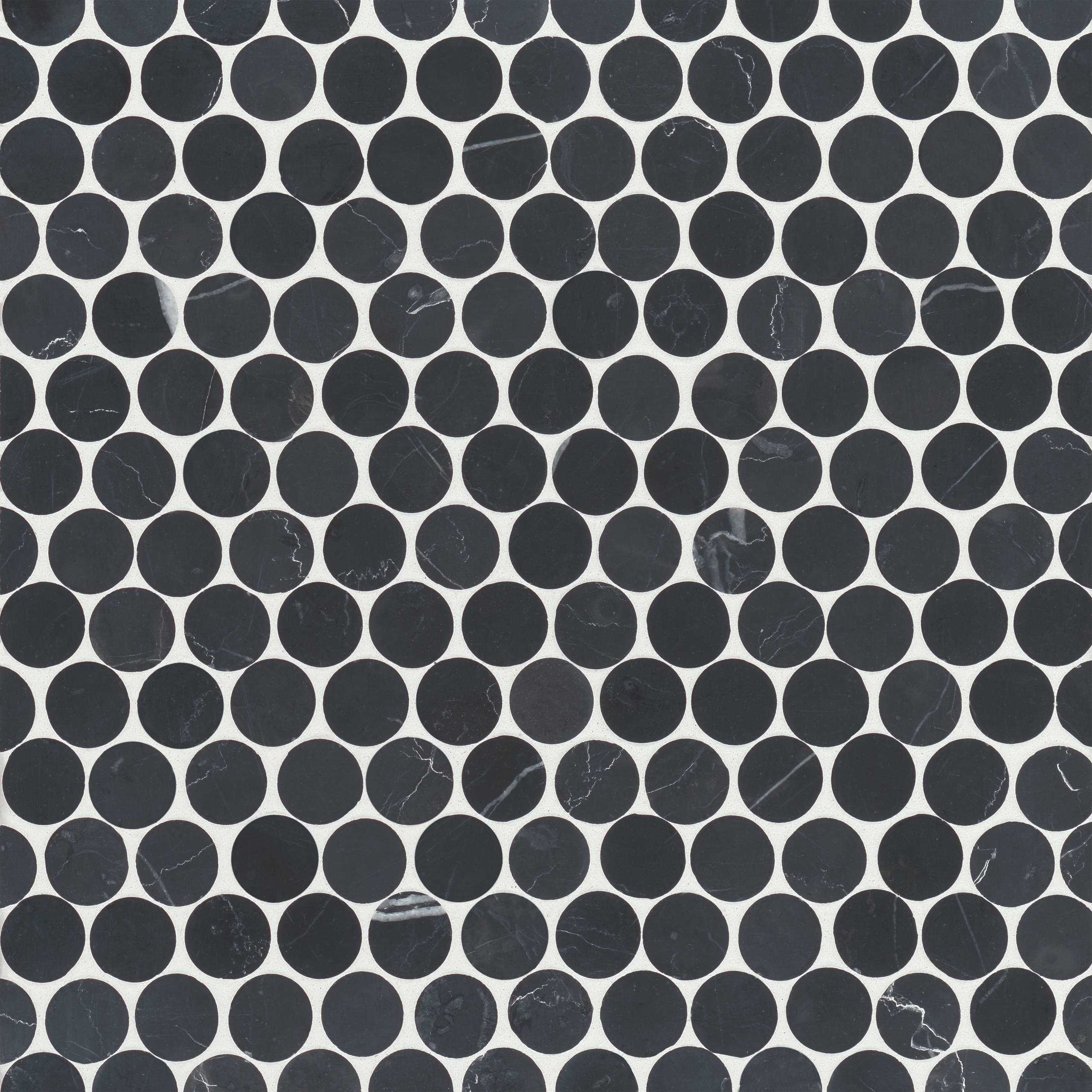 Monet Marble Mosaic 8 Tile in Nero Marquina