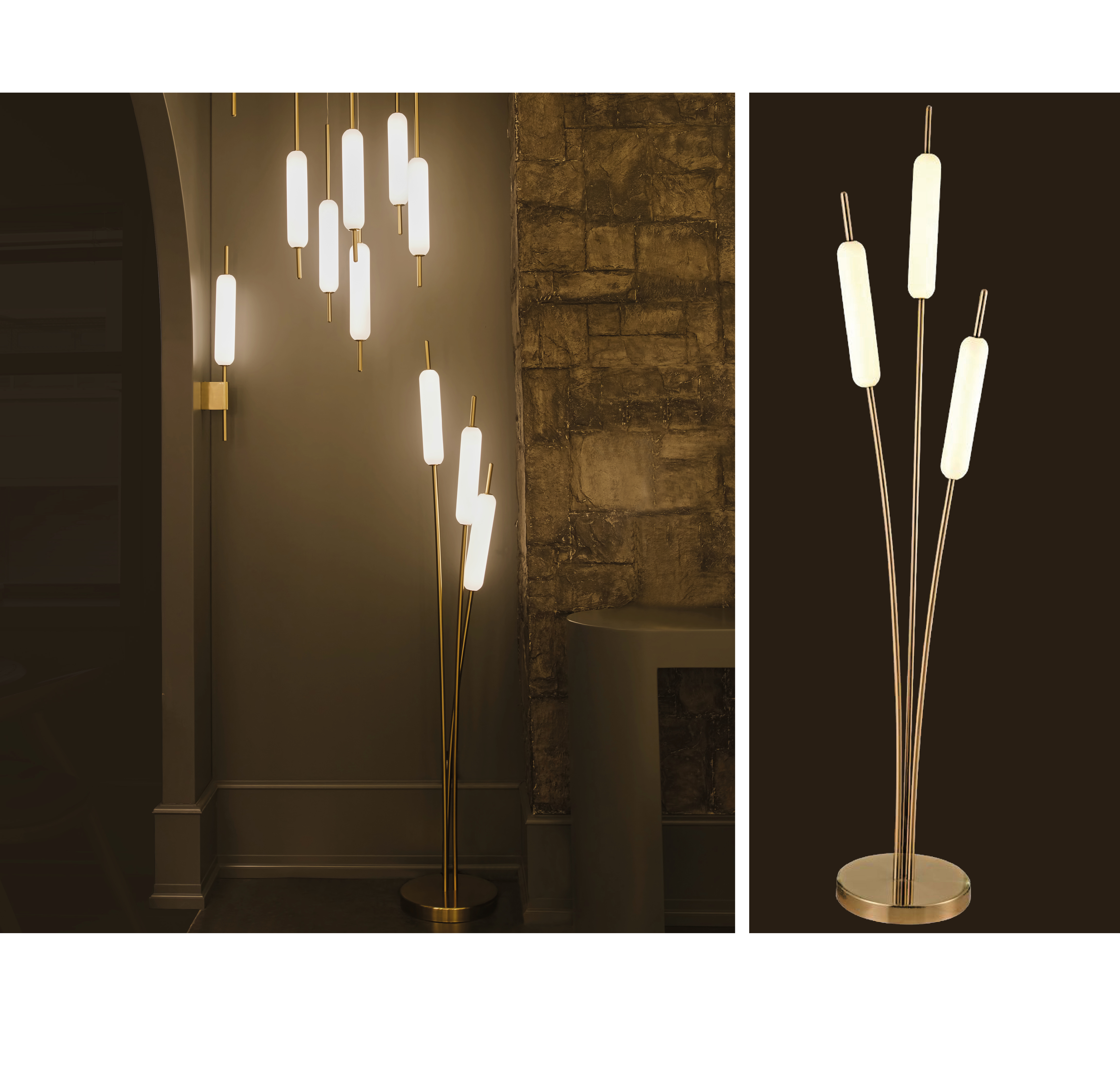 Soli- Floor Lamp Brushed Brass