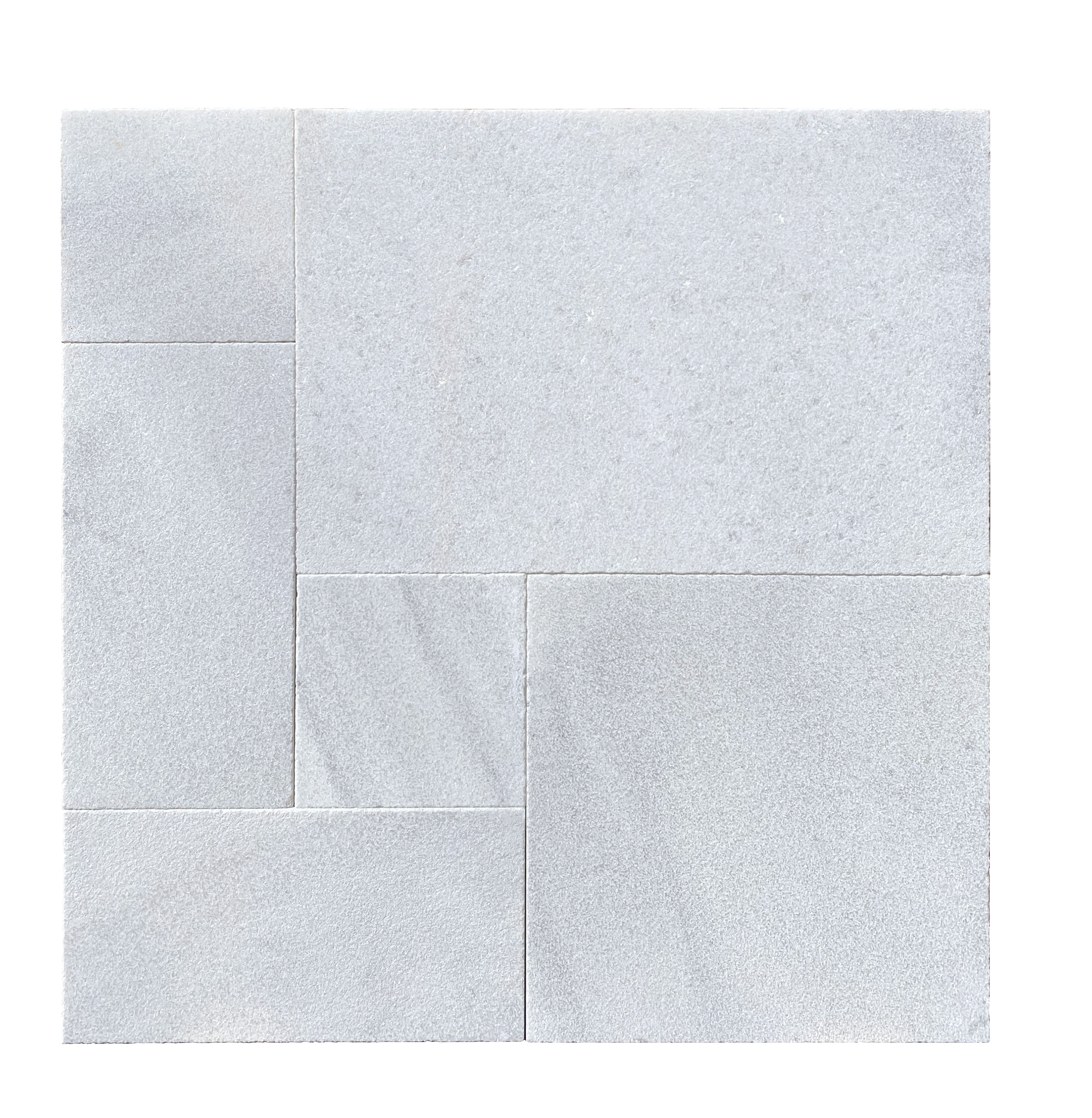 White Marble French Pattern Leathered Paver