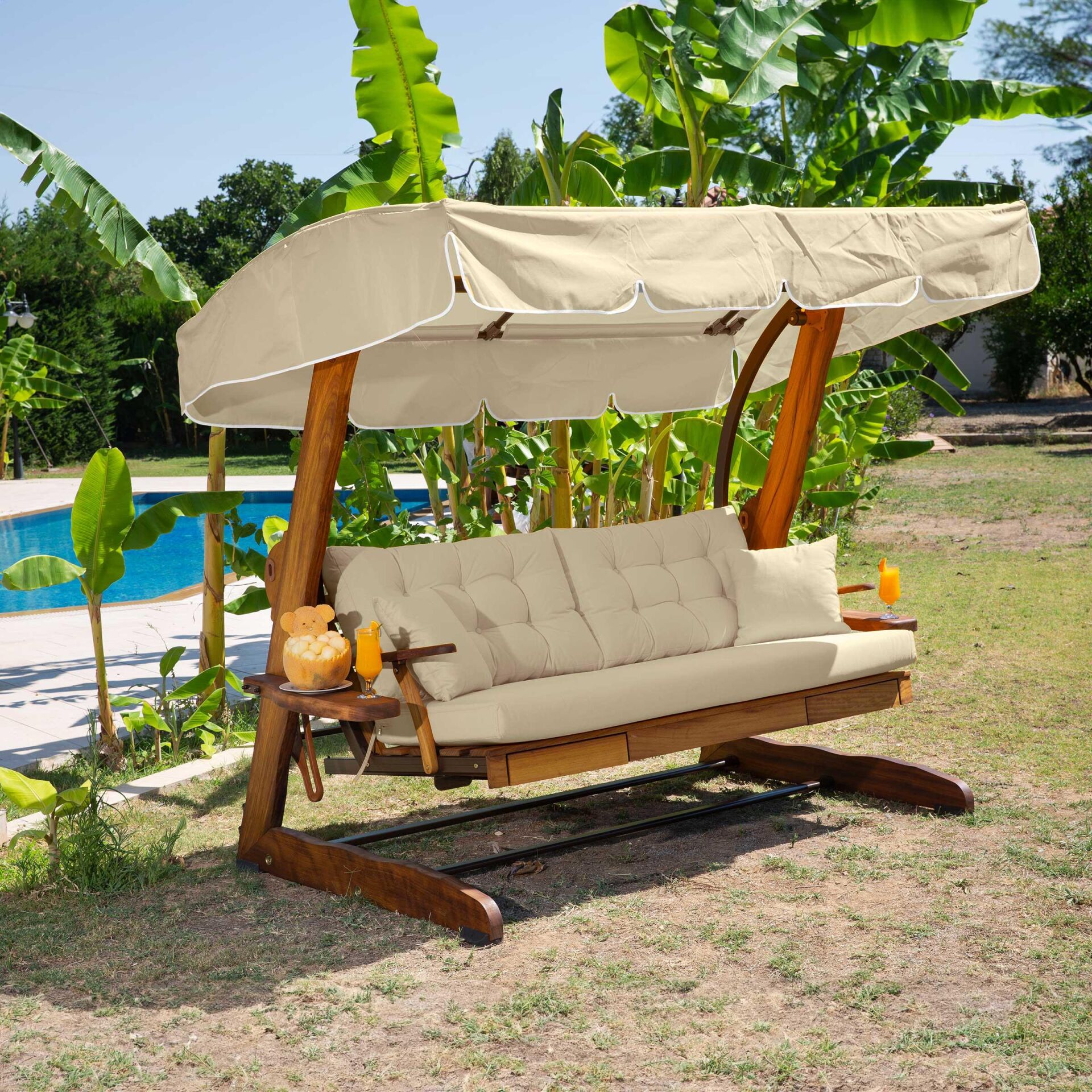 Neo Quattro Teak Swing