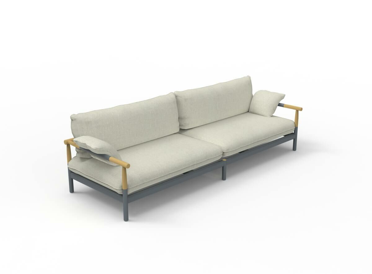 Icon Anthracite Triple Sofa