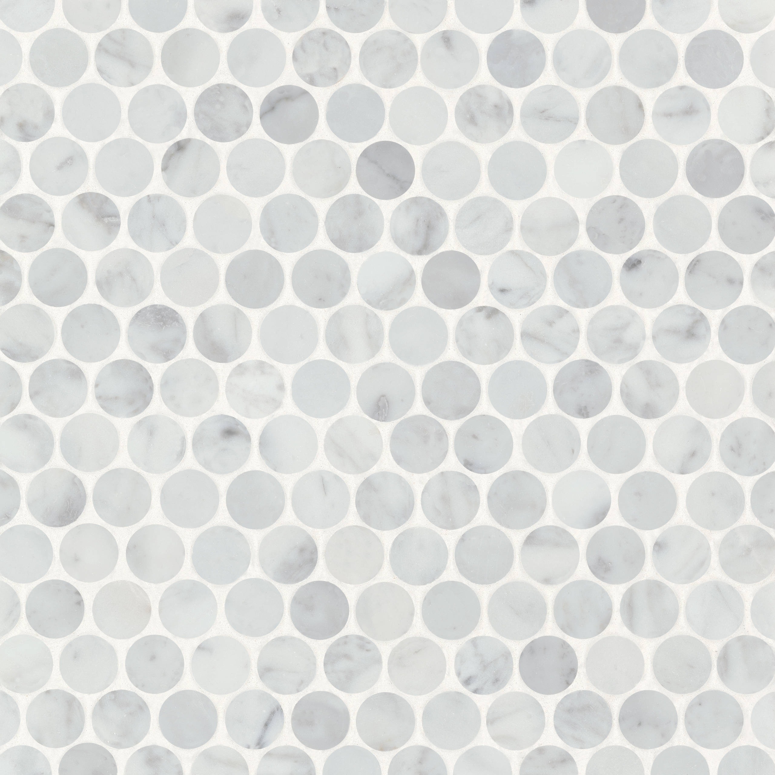 Monet Marble Mosaic 8 Tile in White Carrara