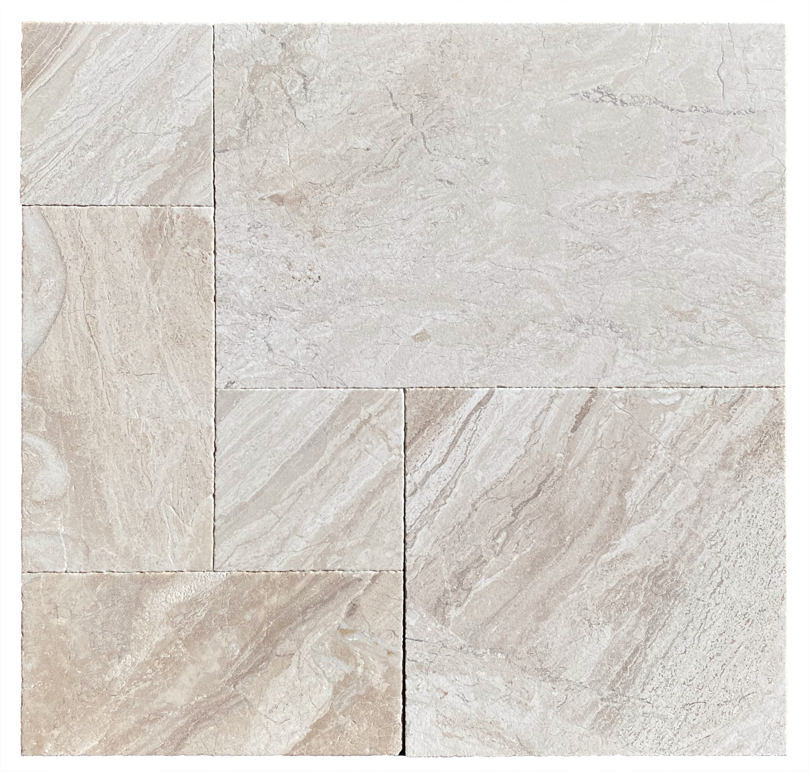 Verona Marble French Pattern Leather Finish (Sandblasted & Brushed) Paver