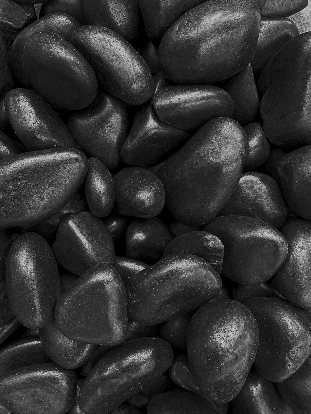 Black Polished Pebbles