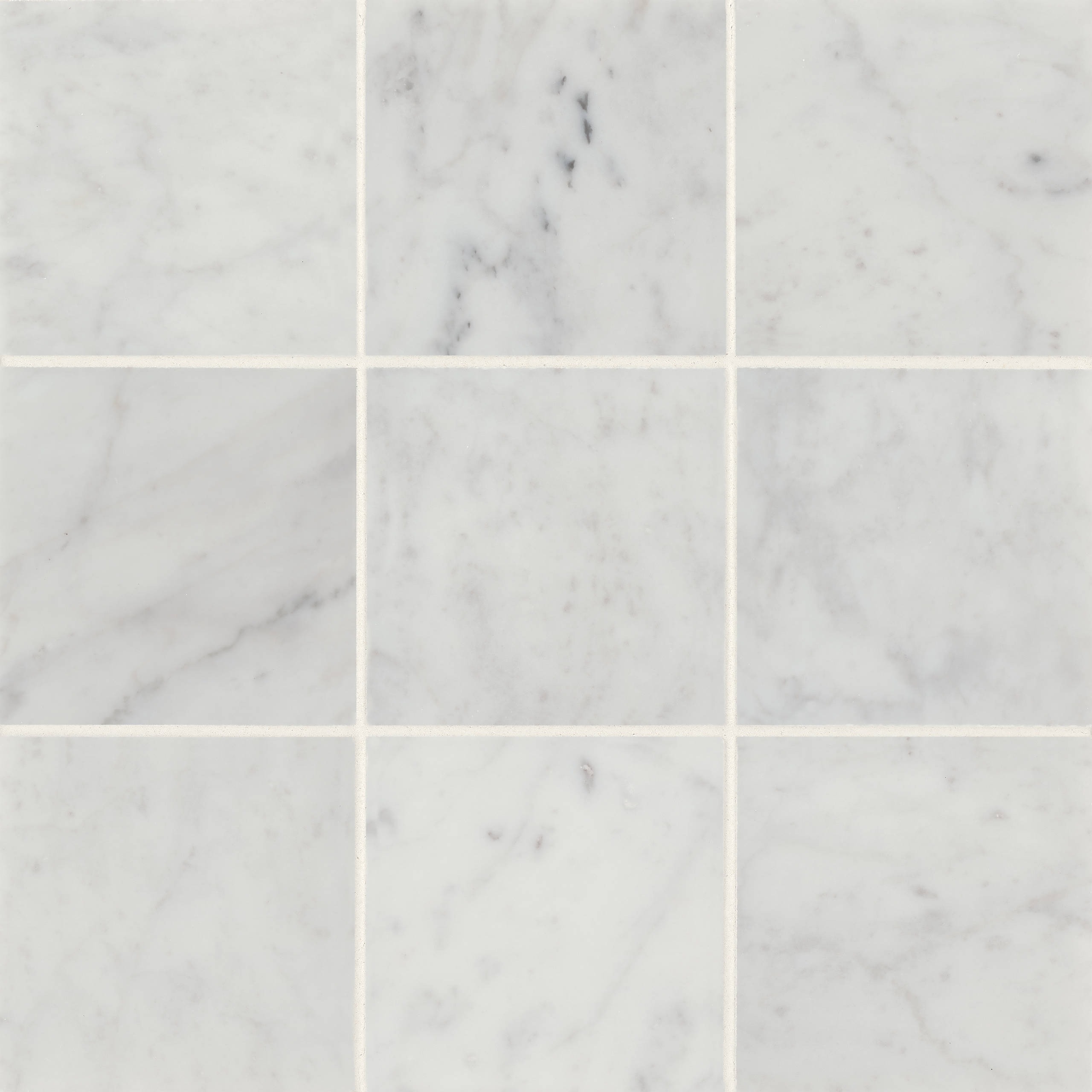 Monet 4" x 4" Marble Decorative Tile in White Carrara