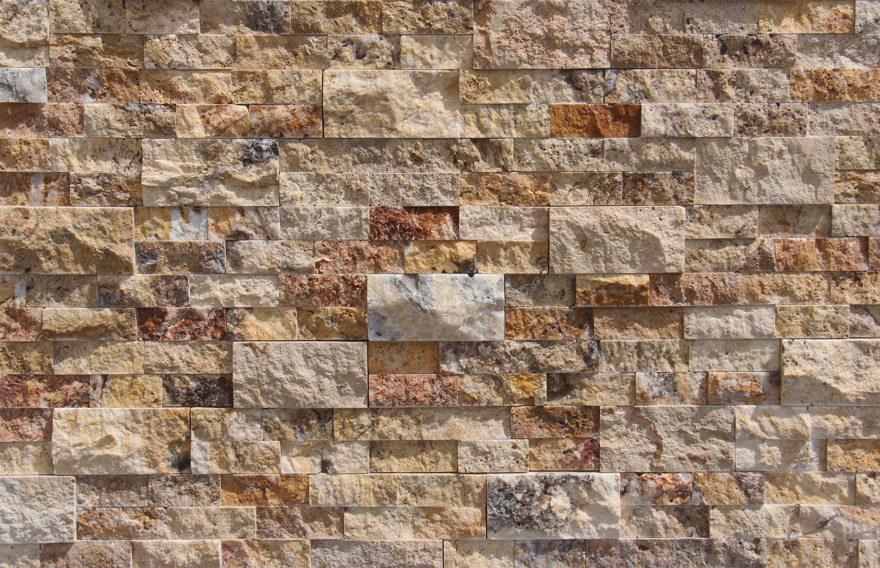 Autumn Leaves Travertine Splitface Ledger Panel 